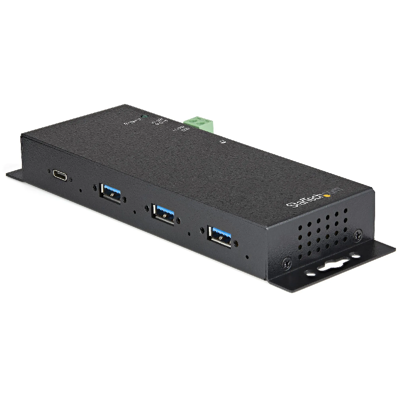 Hub USB C 4 ports 10Gbps - Hub USB Type-C industriel en métal avec 3xUSB-A & 1xUSB-C - Protection ES_0