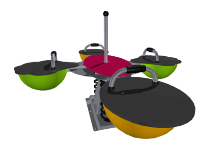 Jeux sur ressort - Farandole LD1MI0150 - Capacité 4 personnes - Hauteur de chute 85 cm_0