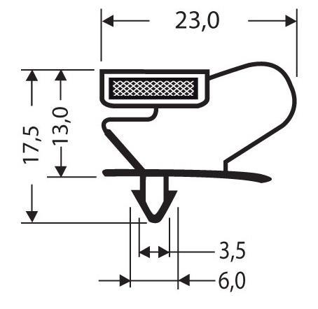 Joint pvc magnetique pour meubles frigos jpc-125_0