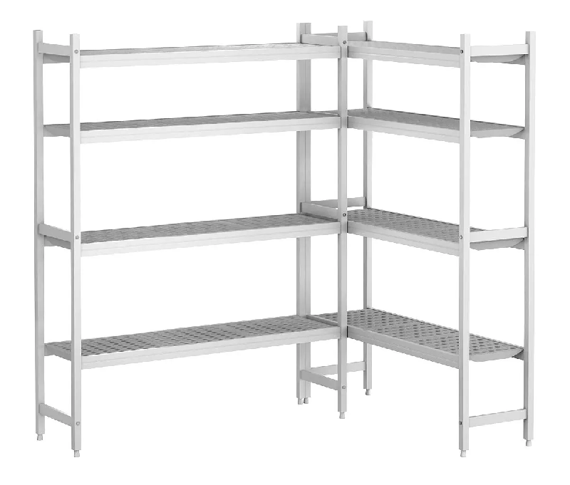 Kit d'étagères en aluminium - forme en l - profondeur 46 cm_0