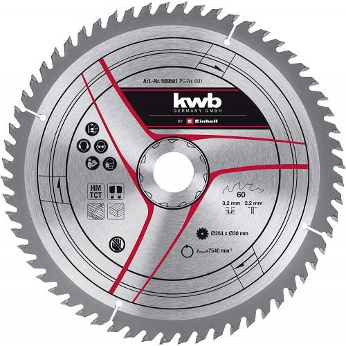LAME DE SCIE 254 X 30 X 3,2 MM - 60 DENTS - KWB EINHELL
