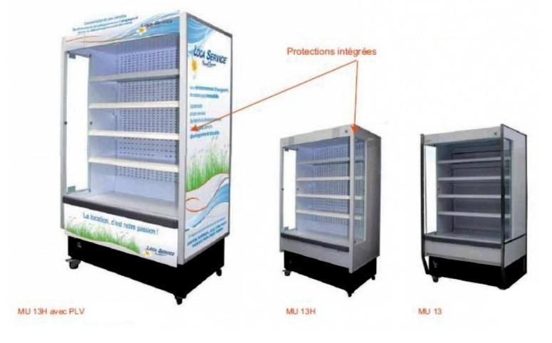 Location vitrine libre service murale MUTI - verticale avec 0°C à +4°C, étagères modulables et éclairage économique_0
