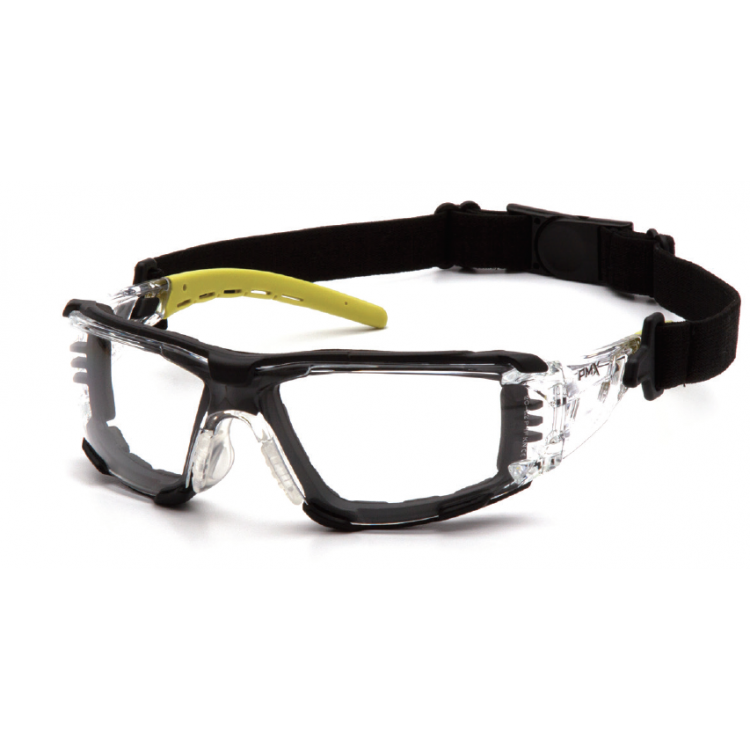 Lunette de chantier pro confort - fumée avec mousse, élastique et anti-buée - Norme EN166_0