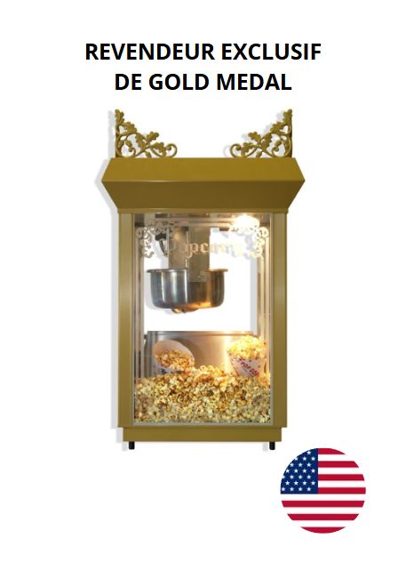 Machine à pop-corn professionnelle 6 oz (170 g) - Gold Medal modèle rétro Antique Sixty Special_0