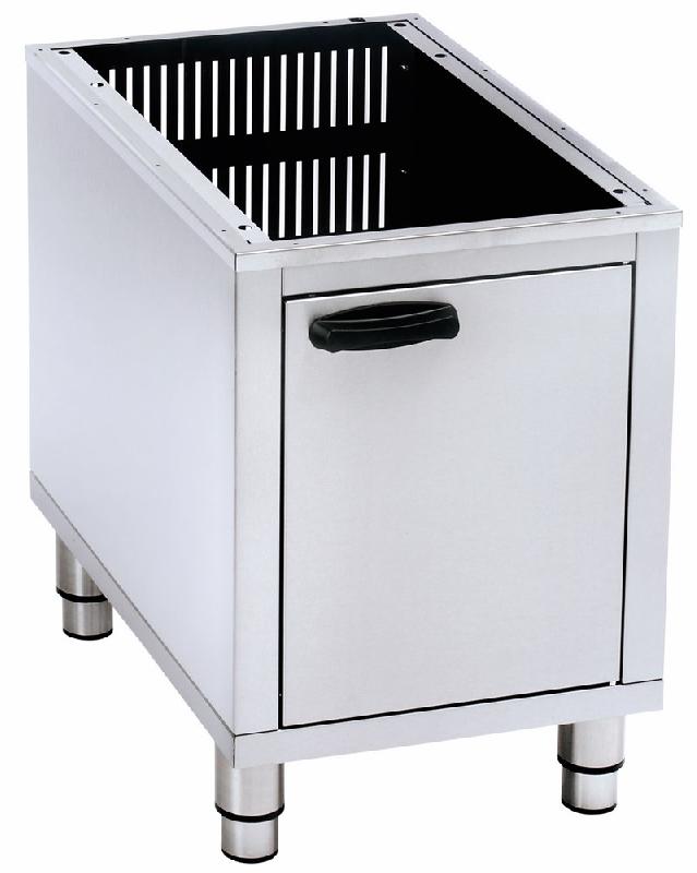 Meuble pour friteuses 12 litres - FSM-MF/N - acier inox avec porte magnétique_0