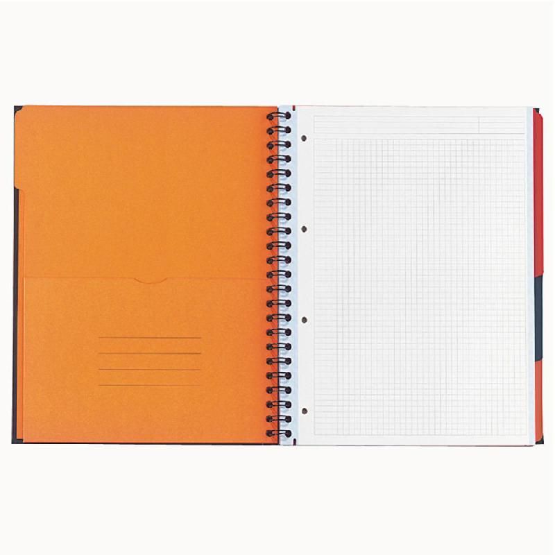 OXFORD CAHIER FILINGBOOK - OXFORD INTERNATIONAL -  A4 - SPIRALES - 80G/M² - RÉGLURE : LIGNÉ 6 MM - 24 X 32 CM