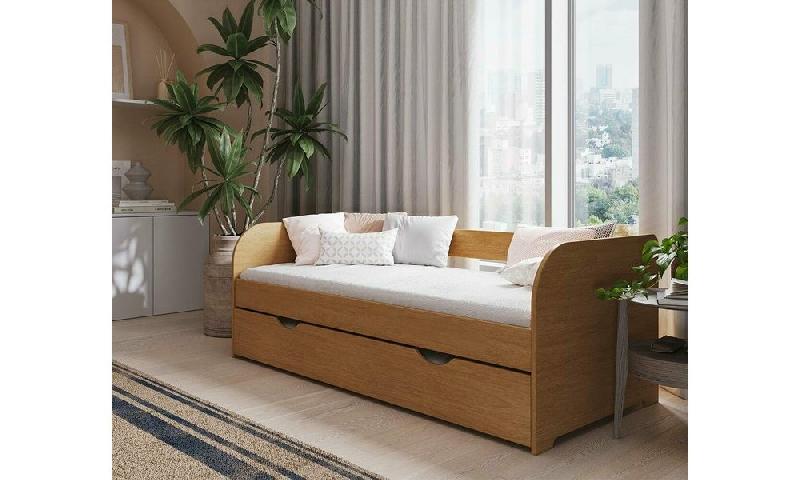PACK LIT BANQUETTE FLOCON + MATELAS  NOISETTE 80X200 CM/OPT:MATELAS ELBE HD