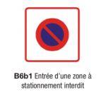 Panneau routier - Signalisation verticale type B6b1 - Zone à stationnement interdit - Formats 500mm, 700mm, 1050mm_0