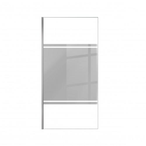 PAROI DE DOUCHE FIXE PARMA 2 - VERRE MIROIR - 100 CM AURLANE