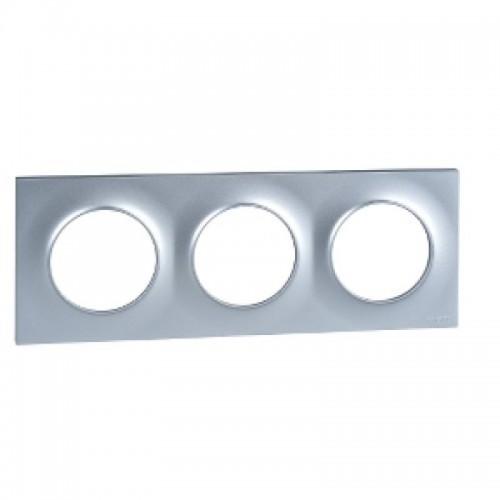 PLAQUE ALUMINIUM 3 POSTES SCHNEIDER
