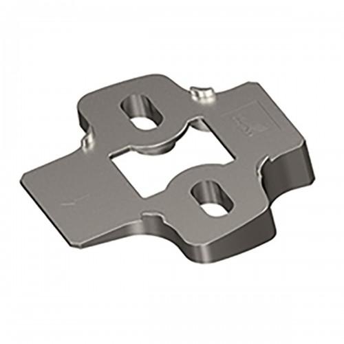 PLAQUE D'ANGLE POUR EMBASE CRUCIFORME SENSYS -NICKELÉ -À VISSER -PAR 10 - 15° HETTICH