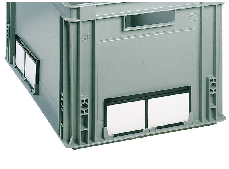 Porte-étiquettes plastique L.215 x H.85 mm - Compatible caisses Athéna 600x400, pliantes et 800x600_0