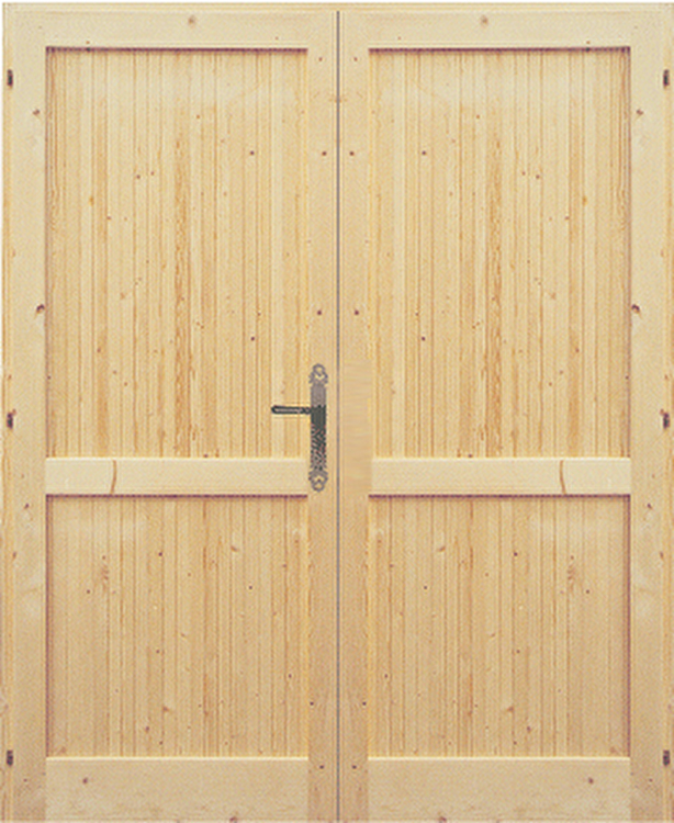 Portes battantes - bloc-porte de service en sapin - h2020 mm - Référence SERVICE SAPIN DOUBLE_0