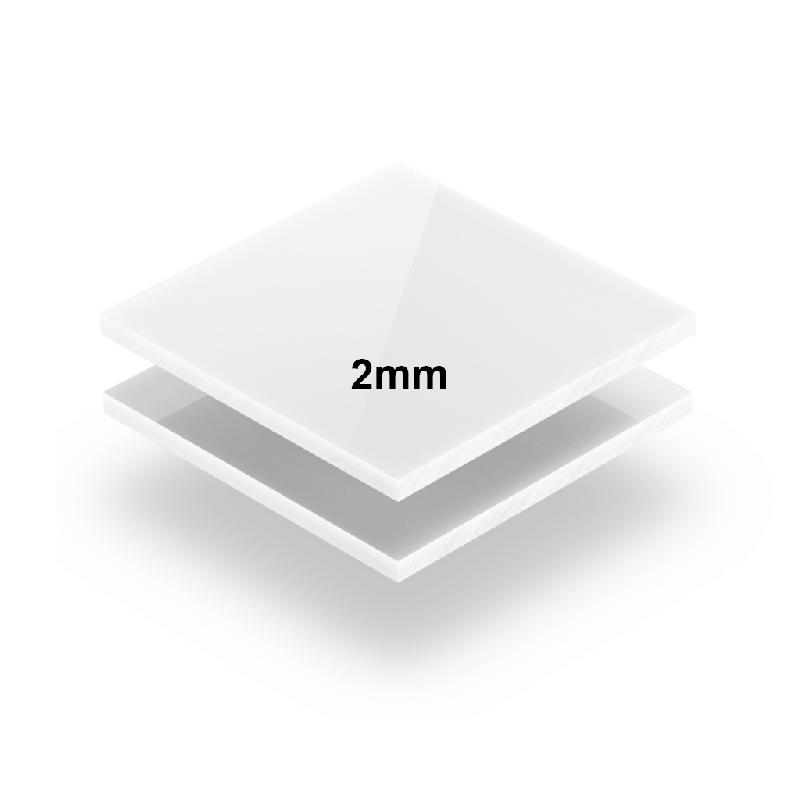 Plaque en PVC rigide - blanche - épaisseur 2 mm - brillante double face - résistante aux UV_0