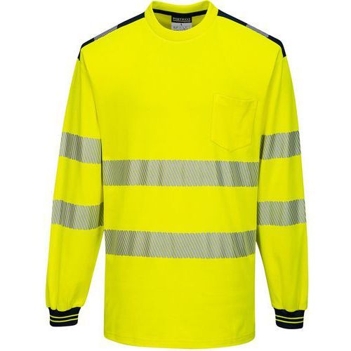 T-SHIRT HAUTE VISIBILITÉ PW3 T185 NOIR/JAUNE S - PORTWEST