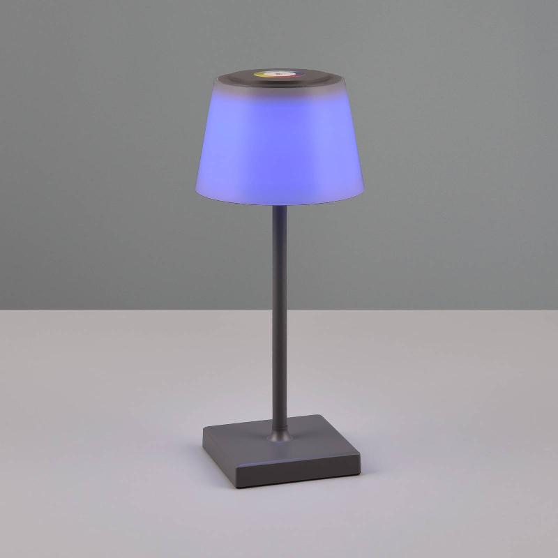 REALITY LEUCHTEN LAMPE À POSER LED SANCHEZ RGBW/DIM, ANTHRACITE