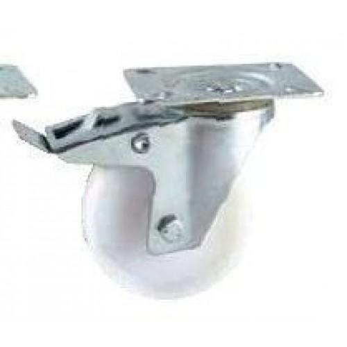 ROULETTE PIVOTANTE À FREIN - 125 MM - 150 KG - ROULEMENTS À BILLES AVL