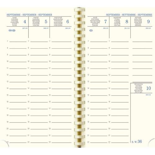 SEMAINIER EXACOMPTA VERONE - SEPTEMBRE-DECEMBRE - 1 SEMAINE SUR 2 PAGES - 9 X 16 CM - COLORIS ASSORTIS - LOT DE 5