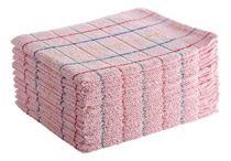 SERPILLÈRE BOUCLÉE ABSORBANTE ROSE - PAQUET DE 10