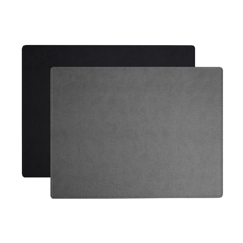 Stil Casa, set de 12 sets de table bicolores, polyuréthane contrecollé cousu, 41xh. 31 cm, finition dollar couleur gris/noir. - TOV-D-GB_0