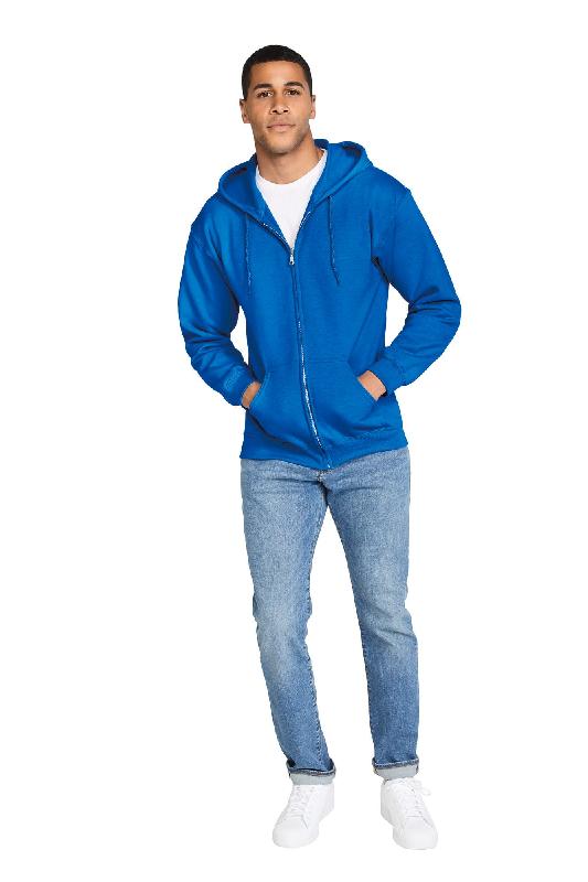 Sweat-shirt homme zippé capuche Heavy Blend - Gildan - Réf: GI18600 - 50% coton / 50% polyester - Tailles 4XL et 5XL_0