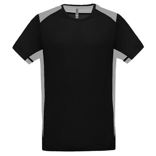 T-SHIRT BICOLORE UNITY PES NOIR/GRIS TECH