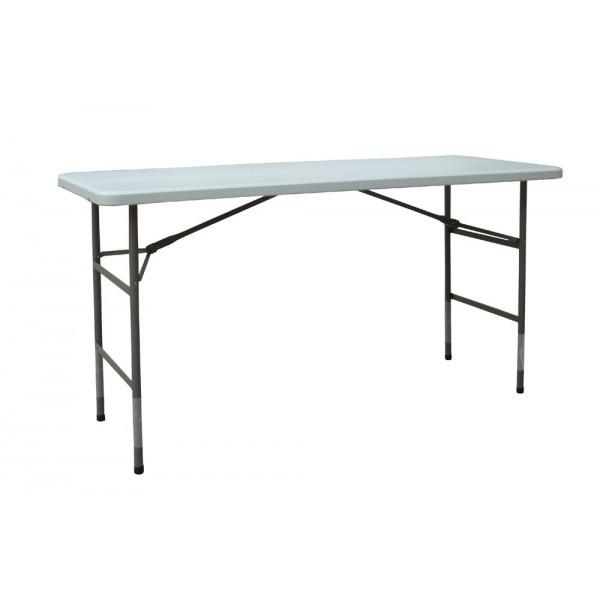 Table buffet pliante en polyéthylène - légère et robuste - 183x76x95 cm - Garantie 5 ans_0