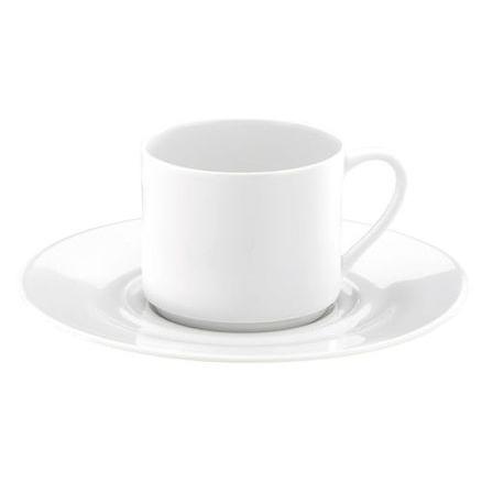 TASSE À THÉ BLANCHE 18CL EN PORCELAINE - LOT DE 12 - PILLIVUYT - VALENCAY