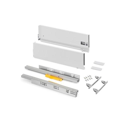 TIROIR EN KIT AVEC PUSH SYNCHRO - CÔTÉS MÉTAL 178 MM - 40 KG - L 450 MM - BLANC - VERTEX 3D EMUCA