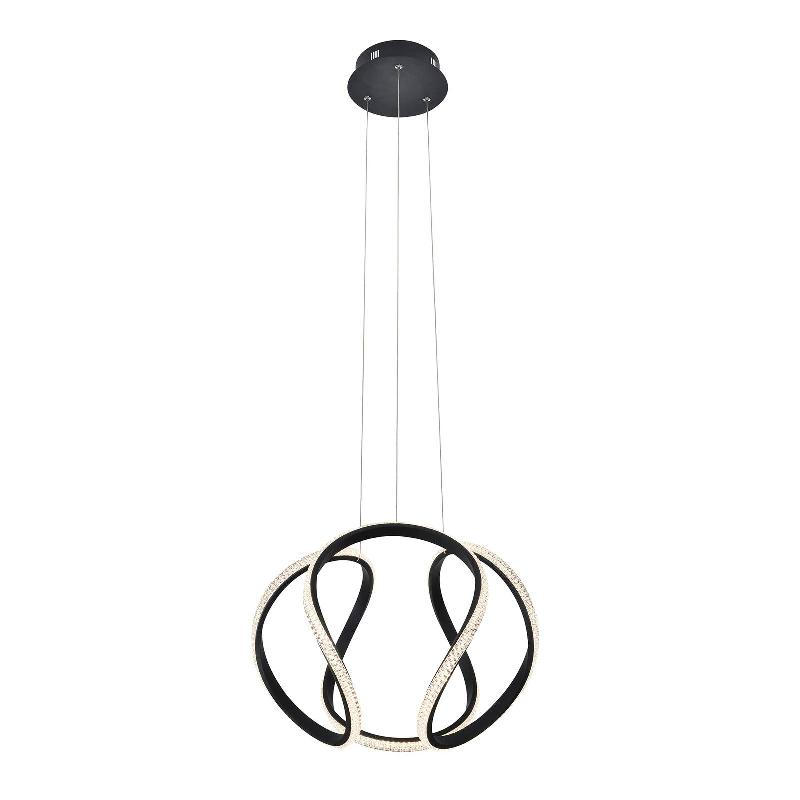 VIOKEF SUSPENSION LED BERLIN, NOIRE, FORME SPHÉRIQUE