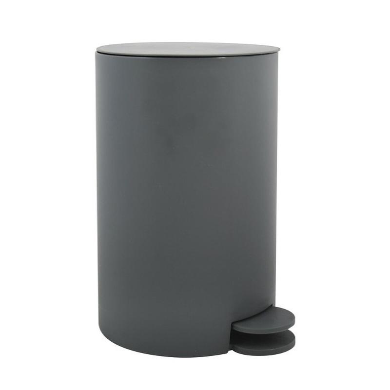 WellHome - Poubelle à pédale de 3L de couleur Anthracite Ø14,5x27cm - Osa-ki - noir plastique polypropylène WH17075_0