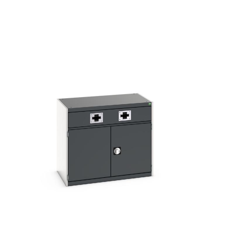 Armoire industrielle de stockage Kfz Gestion de Fluides Cubio - Portes Perfo - Double Guide - 1050x650x900mm_0