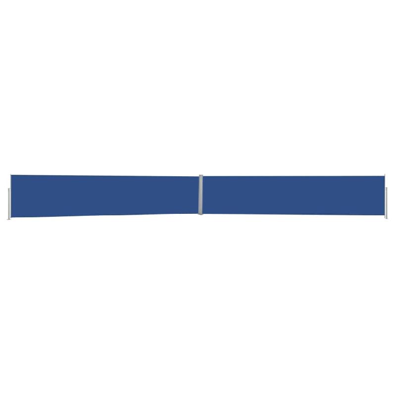 AUVENT PARAVENT STORE BRISE-VUE LATÉRAL RÉTRACTABLE DE PATIO JARDIN TERRASSE BALCON PROTECTION VISUELLE ÉCRAN 140 X 1200 CM BLEU 02_0007233_0