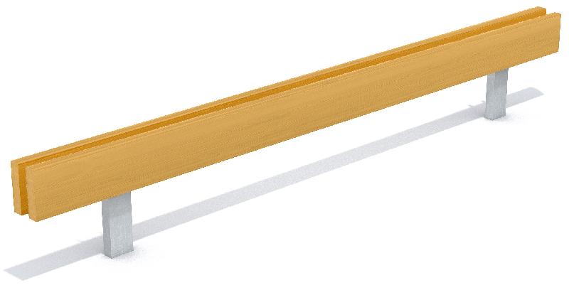 Barrière de parking free standing 45x143 mm, double non peint réf-8003554 - Hags_0