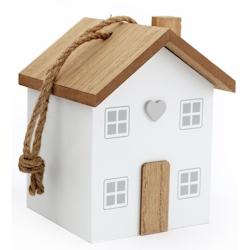 Bloc-porte en MDF Maison 12 x 8.5 x 13 cm blanc Sil - blanc 3700866350062_0