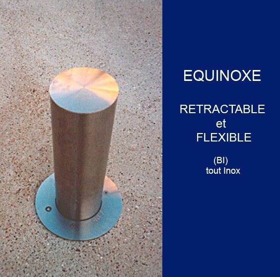 Borne rétractable et flexible, simple ou anti bélier pour le milieu urbain - Hauteur : 400 à 800 mm - EQUINOXE_0