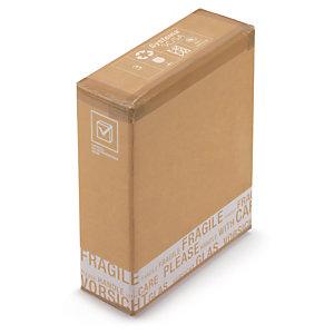 CAISSE CARTON D'EXPÉDITION POUR BOUTEILLES AVEC CROISILLONS RENFORCÉS À MONTAGE MANUEL 3 BOUTEILLES