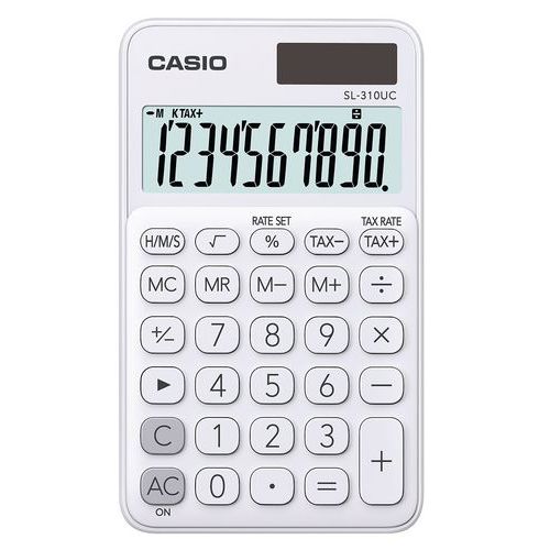 Blanc calculatrice calculatrices Casio MH-12-WE Bureau Calculatrice basique Noir Bureau, Calculatrice basique, 12 chiffres, 1 lignes, Batterie/Solaire, Noir, Blanc