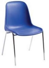 Chaise coque en polypropylène Charlotte - piètement tube chromé diamètre 19 mm_0