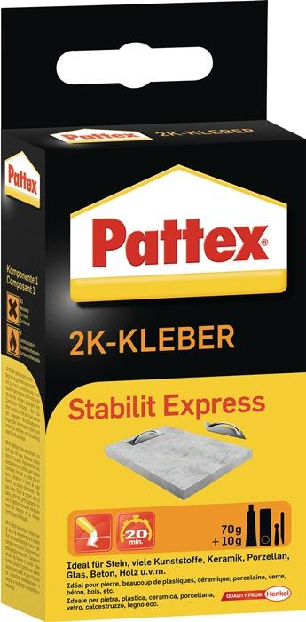 Colle méthacrylate bi-composant Stabilit Express 80 g marron - Tube PATTEX - Durcissement rapide - Résistance jusqu'à 150 kg/cm²_0