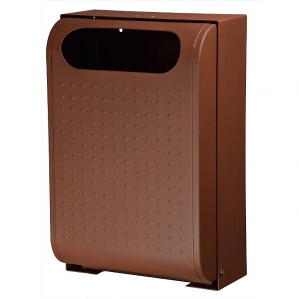 Corbeille murale Urbanet 30L - effet rouille - anti-corrosion et anti-UV - façade anti-vandalisme - Rossignol_0