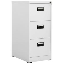 Décoshop26 - Caissons à tiroirs meuble de bureau 3 tiroirs 46 x 62 x 102,5 cm acier gris clair DEC024535 - gris 3000254757788_0