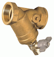 Filtre à tamis bronze avec robinet de rinçage - Cartouche inox taraudée BSP PN16 - Maille 3/10ème_0