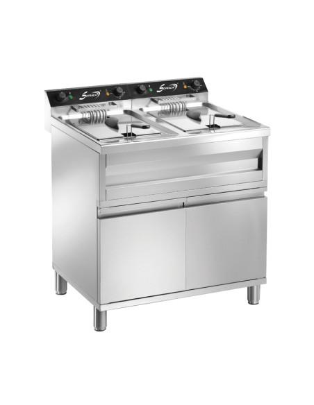 Friteuse SOFRACA électrique 2x12 Litres sur placard  Référence: 92214C_0