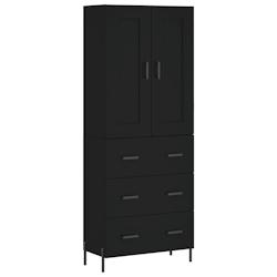 HELLOSHOP26 - Buffet bahut commode armoire meuble de rangement organisateur cuisine salle de séjour salon haut 69,5 x 34 x 180 cm bois d'ingénierie_0