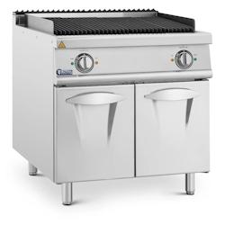 Helloshop26 - Grill professionnel pierre de lave 8,1 kw 50 à 300 °c 400 v 80 x 73 cm pro 730 series acier inoxydable fonte émaillée 14_0009116 - 3_0