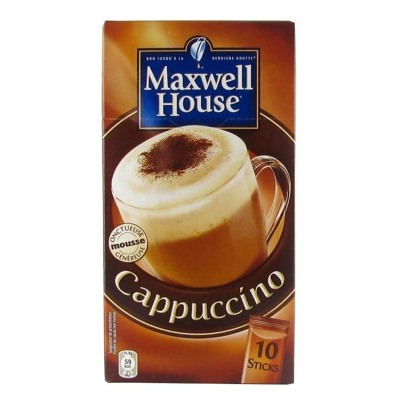 CAF&EACUTE  GOURMAND MAXWELL HOUSE CAPPUCCINO - 10 STICKS