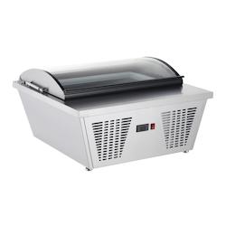 METRO PROFESSIONAL Vitrine réfrigérée de table à glaces GIV1087C, 86.7 x 73.5 x 44.6 cm, 20 L, argenté - argenté plastique 4067373599025_0