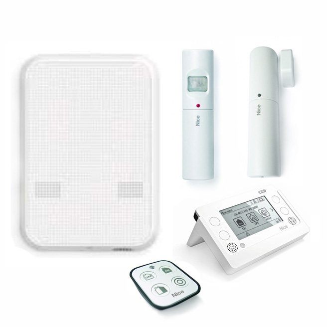 Pack essentiel alarme sans fil NICE HSKIT2W - Commande tactile Era Touch, détecteurs et sirène intégrée 106 dB_0