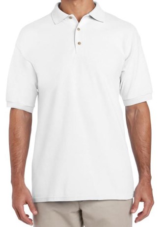 POLO MANCHES COURTES BLANC T.M